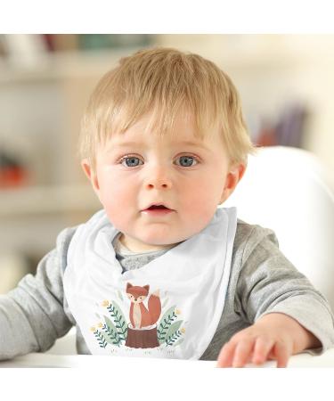 Faburo Baby Bibs to Paint - 10 Triangular White Drool Bibs + 5 Stencils & 12 Colorful Textile Pens | Perfect Baby Shower Gift - Buy Online on GoSupps.com