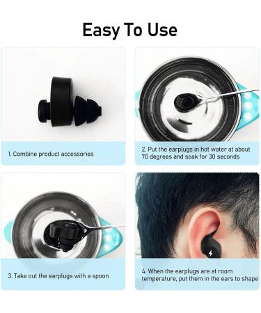 Silicone Thermoplastic Noise Cancelling Ear Plugs for Sleeping - Triple Layer Sound Insulation - Buy Online on GoSupps.com