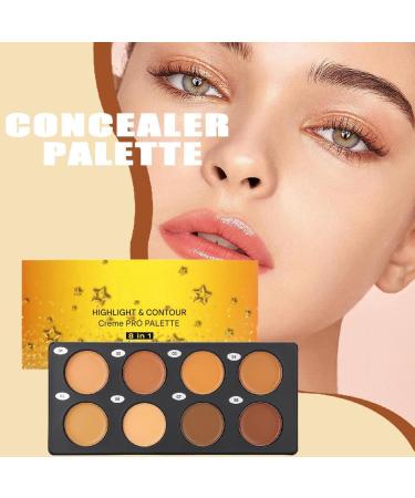  Zankie Cream contour palette 8 different shades with full coverage and a waterproof formula for the face Concealer palette for full coverage and correction - Buy Online on GoSupps.com