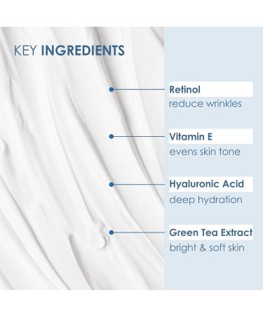 HARMONIFY Retinol Cream for Face with Hyaluronic Acid Collagen Green Tea Day-Night Face Moisturizer for Women and Men Reduce Wrinkles Fine Lines and Dryness. 1.75 Oz - Buy Online on GoSupps.com