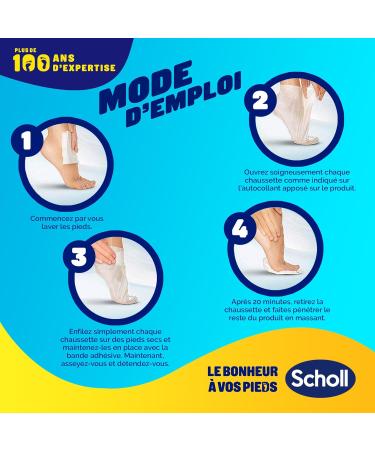 Dr. Scholl's Masque Pieds l'Amande et au Miel pour peaux s ches - En 20 minutes - Chaussettes de soin hydratantes non grasses et faciles utiliser - Masques et emballage recyclables - 1 paire - Buy Online on GoSupps.com