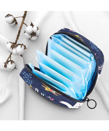 Menstruation Pad Bag with Zipper | Cartoon Stars & Rainbow Design | Women's & Girls' Tampon Storage Solution - Buy Online on GoSupps.com