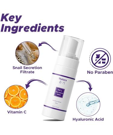 Snail Mucin Serum - 96% Advanced Snail Essence for Glowing Skin Korean Hydrating Serum for Face & Skin Skin Care Power for Radiant Beautiful Skin (100ml) - Buy Online on GoSupps.com