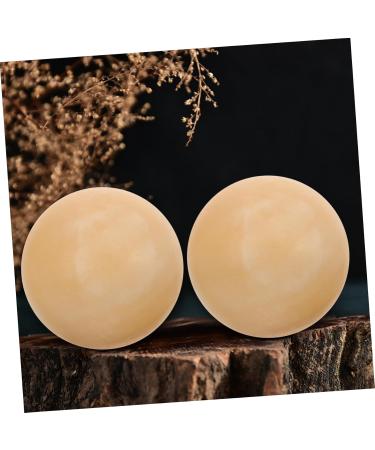 FOMIYES 2 STK Marble Massage Balls - Stress Relief & Health Care - 5.50cm Yellow Baoding Balls for Hand Function & Fitness - Buy Online on GoSupps.com
