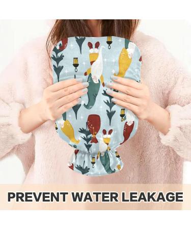 Shop Gnomes & Christmas Trees Hot Water Bottle | 2L Fleece Cover for Hot & Cold Compresses - International Shipping Available - Buy Online on GoSupps.com