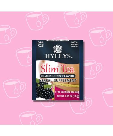 Hyleys Slim Tea Blackberry - 25 Foil Bags | Herbal Weight Loss Tea - Buy Online on GoSupps.com