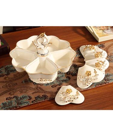 Fruit Basket for Kitchen Ceramic Fruit Plate Ornamental Porcelain Assorted Dessert Dish Dinnerware Decor Handicraft Housewar Fruit Bowl/Fruit Bowls - Buy Online on GoSupps.com