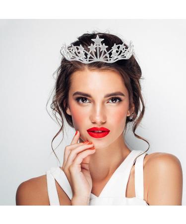 Frcolor Crystal Rhinestone Tiara Crown | Star Bridal Wedding & Pageant Queen Headband - Shop Internationally! - Buy Online on GoSupps.com