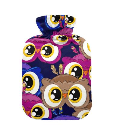 Hot water bottles with cover owl hot water bag for pain relief hot cold compress water heating pad 2 liters