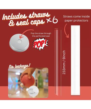 Plastic Fish Bowls for Drinks 500ml Party 6 Pack Small Fish Bowl Cups with Lids and Straws 6 Fishbowls - Buy Online on GoSupps.com