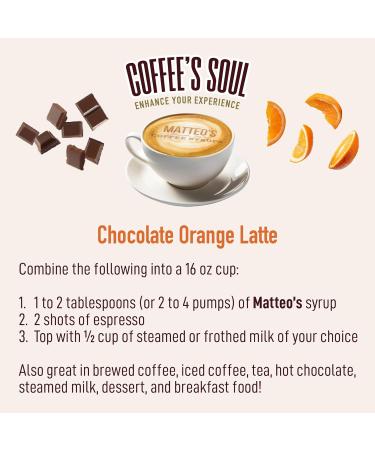 Matteo's Barista Style Sugar-Free Coffee Syrup Chocolate Orange Flavor Zero Calories and Sugar Keto Friendly Ideal for Lattes Cappuccinos Espresso Americano Indulgent Taste 25.4 Oz 1-Pack 750 ml (Pack of 1) - Buy Online on GoSupps.com