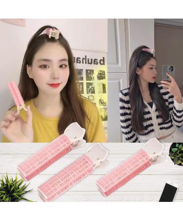 3 Packs Volumizing Hair Root Clips | Natural Fluffy Hair Clips for Instant Bangs | Heatless DIY Hair Curler | Pink - Buy Online on GoSupps.com