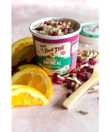 BOBS RED MILL Organic Cranberry Orange Oatmeal Cup - 2.47 OZ | Healthy Breakfast Option - Buy Online on GoSupps.com