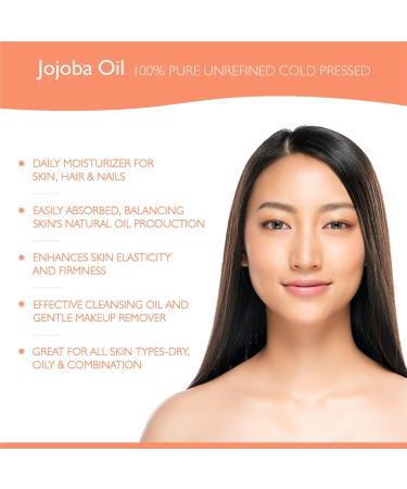 Teddie Organics Golden Jojoba Oil 100% Pure Organic Cold Pressed & Unrefined 4oz - Natural Moisturizer for Face, Hair & Sensitive Skin - Carrier Oil for Essential Oils - Buy Online on GoSupps.com