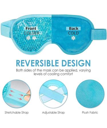 Cold Compress Eye Cover | Reusable Gel Bead Sleep Mask | Microwavable & Freezable Eye Compress for Puffy Eyes & Dark Circles | Adjustable Strap for Women & Girls - Buy Online on GoSupps.com