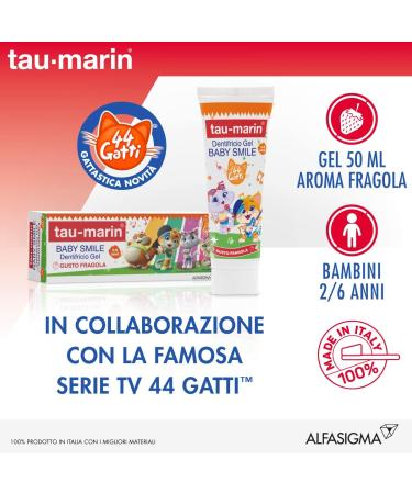 Buy Tau-marin Dentifricio Baby Smile 2-6 Years Fragola - Limited Edition 44 Dogs 50ml | International Shipping Available - Buy Online on GoSupps.com