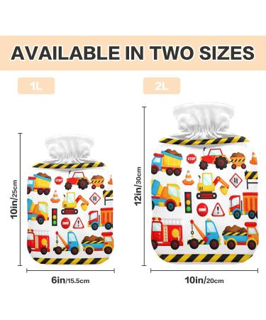 2L Heat Bottle - Durable Warm-Up Bag for Pain Relief | Perfect for Shoulders Neck and Cramps | Colorful Truck & Car Patterns - Buy Online on GoSupps.com