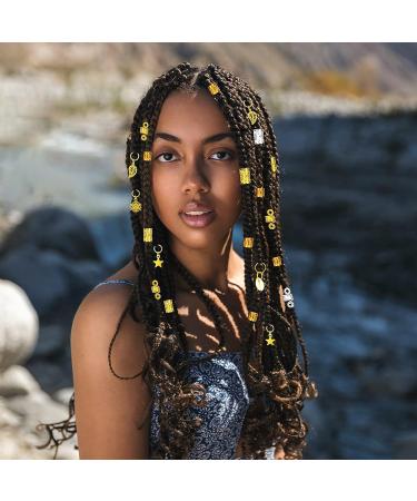 Savita 150 Pcs Hair Beads & Dreadlocks Accessories | Metal Hair Coils Clips for Braids | Gold & Silver Decoration - Buy Online on GoSupps.com