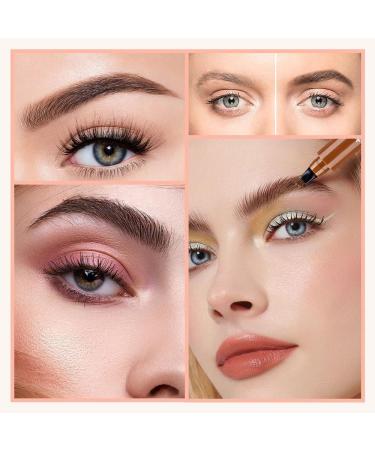  Generisch Microblading Waterproof Eyebrow Pencil 4 Teeth Fork Tip Long Lasting Eyebrow Pencil for Natural Hair Drawing 3D Microblading Effect Light Brown - Buy Online on GoSupps.com