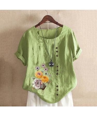 Shop Golatcr Women's V-Neck T-Shirt | Casual Summer Tops in Black & Green | Comfortable Cotton Blouse - XXL - Buy Online on GoSupps.com