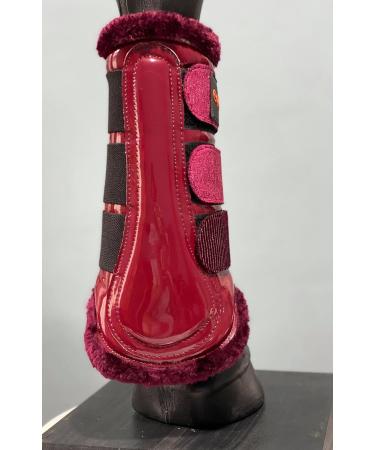 Equipride HORSE BRUSHING BOOTS SPARKLY GLITTER MATERIAL XL to Pony (Full (L) Burgundy) Full (L) Burgundy - Buy Online on GoSupps.com