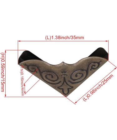 20pcs Bronze Metal Book Corner Guards - Scrapbook & Photo Album Decoration - Buy Online on GoSupps.com