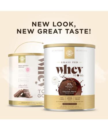 Buy SOLGAR Grass Fed Whey to Go Chocolate 2.3 lb - Non-GMO Gluten Free rBGH Free Protein Powder - 36 Servings - International Shipping Available - Buy Online on GoSupps.com
