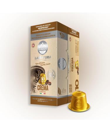 Pack of 150 premium coffee capsules - Compatible with Nespresso machines - 100% recyclable capsules - Made in Switzerland - Balanced velvety coffee cream La Natura Lifestyle - Buy Online on GoSupps.com