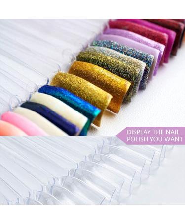 100 Pieces Nail Display Tips - Transparent Nail Swatches with Number Stickers for Salon Use - Buy Online on GoSupps.com