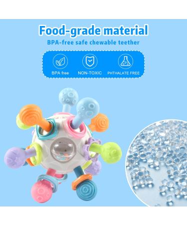 Funmo Silicone Bite Toys for Babies | Teething Rings & Gripping Balls for 3-12 Months | Safe Dental Aid for Stimulation & Relaxation - Buy Online on GoSupps.com