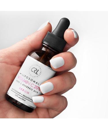 Clinical Resolution Liposomal Vitamin C 20% Serum For Face, Anti Aging Formula with Hyaluronic Acid, Vitamin E Brightening Serum for Dark Spots, Tone, Fine Lines & Wrinkles (1.0 fl oz / 30ml) - Buy Online on GoSupps.com