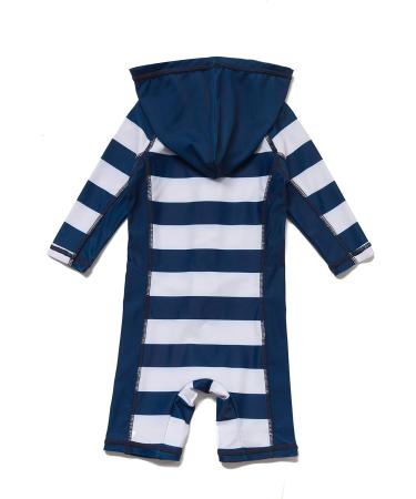 BONVERANO Baby Boys Full-Zip Hoodie Swimsuit | UPF 50+ Sun Protection | 18-24 Months - Buy Online on GoSupps.com