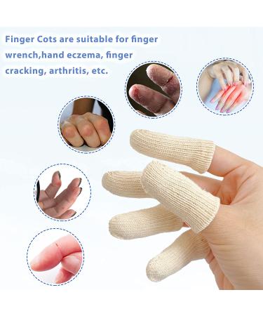 Evridwear 20PCS Premium Cotton Finger Toe Thumb Cot Sleeves - Short Length | Protects Hand Eczema, Calluses, Moisture Wicking | Jewelry Cleaning Aid - Buy Online on GoSupps.com