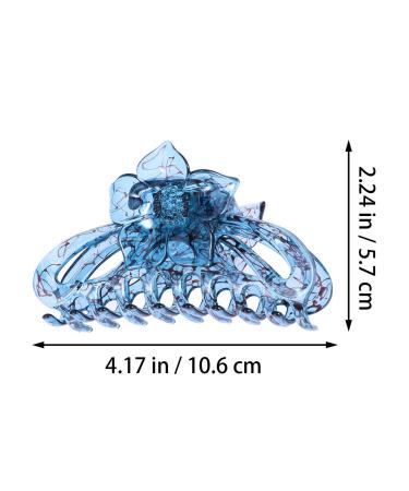 Transparent Blue Large Resin Hair Claw Clip for Women - Stylish Hair Accessories for Every Occasion - Buy Online on GoSupps.com