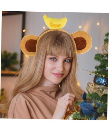 Healeved 1 Set Banana Monkey Headband Monkey Ears Banana Headband with Tail Cute Headband Monkey Ears Banana Headband for Party Monkey Ears Banana Headband for Halloween Monkey Tail - Buy Online on GoSupps.com