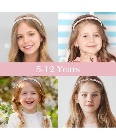 WLLHYF Glitter Headband 4pcs Plastic Sparkly Cute Non Slip Chunky Hairbands Thick Bling Confetti Rainbow Hair Bands with Teeth Little Girls Colorful Hair Accessories Rainbow color - Buy Online on GoSupps.com