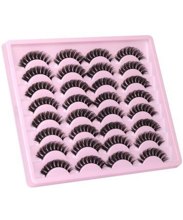 Russian Strip Lashes D Curl Cat Eye | Natural Wispy Fake Lashes Pack - 16 Pairs D2 - Buy Online on GoSupps.com