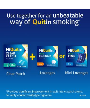 NiQuitin Minis Mint 2 mg Lozenges - 100 Mini Lozenges for Smoking Craving Relief - Pocket-Sized Container - Reduce & Quit Smoking Aid - Buy Online on GoSupps.com