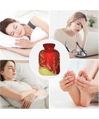 KCL Deci Hot Water Bottle 2L with Cover - Christmas Tree Design | Foot Warmer & Pain Relief - Ideal for Hot & Cold Therapy Cramps | Happy New Year Gift - Buy Online on GoSupps.com