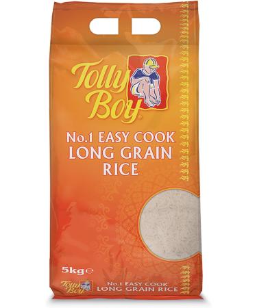 Tolly Boy Easy Cook Long Grain Rice 5kg - Pack of 1 - Buy Online on GoSupps.com