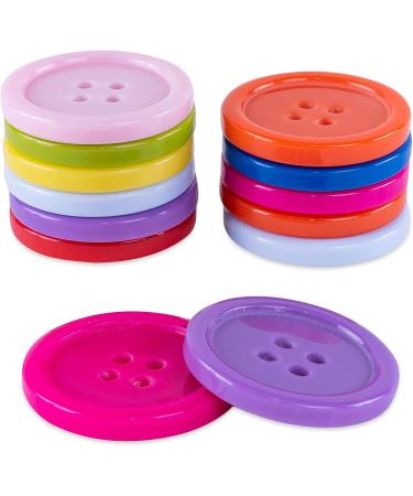 100 Pack 1 Inch Flatback Sewing Buttons for Arts, Crafts, Fashion Clothing - DIY Projects, Assorted Colors - Buy Online on GoSupps.com