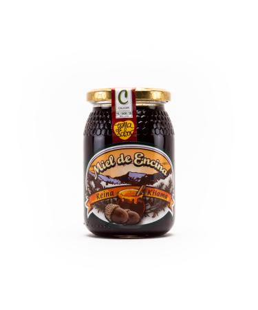 Pure bee honey. Green Oak honey. 100% Spanish honey in 500 g pot. International London Honey Awards 22 - PLATINO. Honey with high iron and magnesium content. Pure honey. Raw honey.