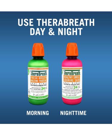 Therabreath Healthy Smile oral Rinse - sparkle Mint | Fluoride & Xylitol - Fights Cavities for 24 Hours | Certified Vegan Gluten Free & Kosher 16 ounces Anticavity - Sparkle Mint 473 ml (Pack of 1) - Buy Online on GoSupps.com