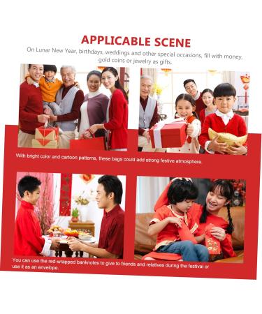 ABOOFAN 96 pcs New Year Purse Chinese Style Red Envelope New Year Items red envelopes for Kids Festive red envelopes Personality New Year red envelopes Chinese New Year red envelopes - Buy Online on GoSupps.com