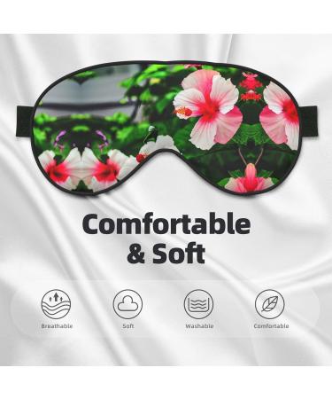 Hibiscus Flowers Print Double-Sided Eye Mask Soft and Light Blocking for Enhancing Sleep Quality - Buy Online on GoSupps.com