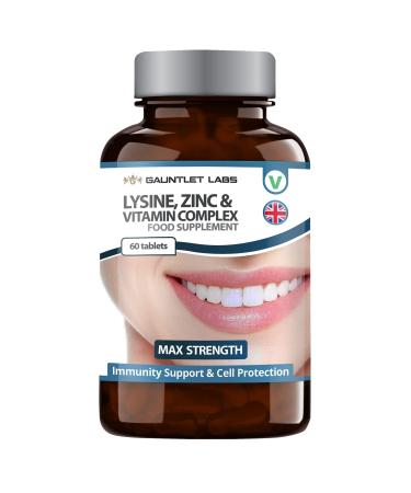 L-Lysine 1000mg | Cold Sore & Shingles Treatment with Zinc & Vitamins E C & B6 | 5 Ingredient Premium Formula | Made in The UK