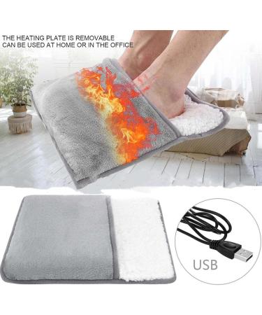 Buy Niceram 2 PCs Heated Foot Warmers | USB Electric Heating Pillows for Men & Women | Fast Heating & Washable Gray Foot Warmers - International Shipping - Buy Online on GoSupps.com