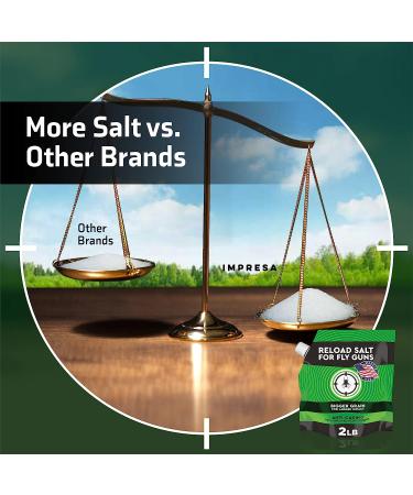 Impresa 2 lbs. Fly Salt for Fly Shooters  Made in The USA  Large Grain Salt for Fly Shooter - with Pouring Spout for Easy Loading  Non Caking - Buy Online on GoSupps.com