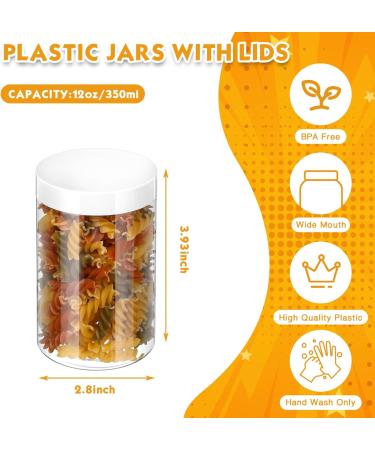 Patelai 4 Pieces Round Clear Wide-mouth Leak Proof Plastic Container Jars with Lids for Travel Storage Makeup Beauty Products Face Creams Oils Salves Ointments DIY Making or Others (White 12 Ounce) - Buy Online on GoSupps.com