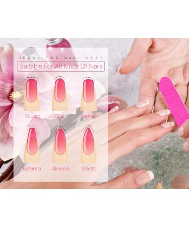 100 Pcs Disposable Nail Files 180/240 Double Sided Emery Board Set - Ideal for Natural and Fake Nails at Home and Salon - Includes Free Nail Polishing Buffer - Buy Online on GoSupps.com